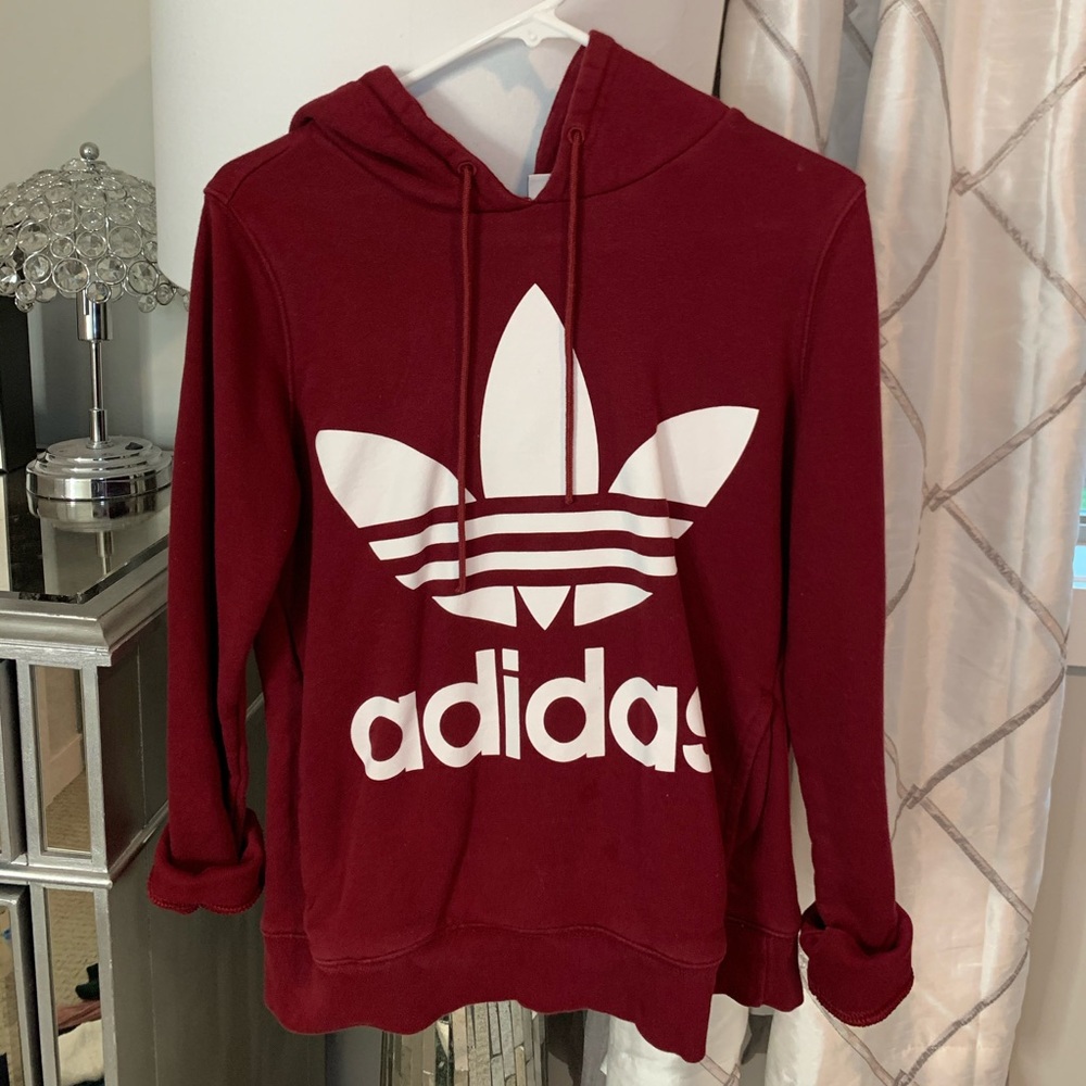 Burgundy Adidas Hoodie